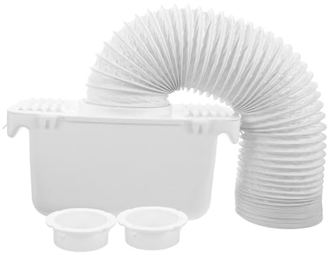 SHINEOFI Indoor Dryer Vent Connector Kit for Drum Dryers, Plastic Material with Easy Cleaning and Fine Dirt Filtering Features, White Colour Suitable for Electric Drying Machines