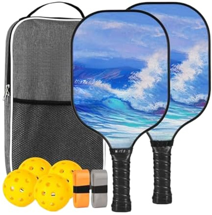 ETUCYNG Pickleball-Schläger | Tischtennisschläger, Sportzubehör, leicht, aus Fiberglas, ergonomisch, für Zuhause, Outdoor, Indoor, Übung, Männer, Frauen, Mädchen