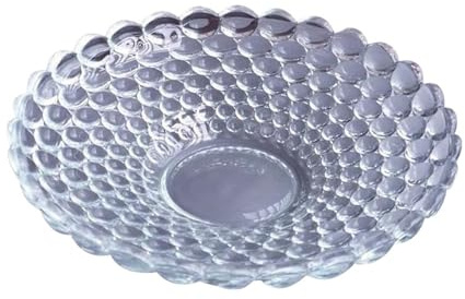 Transparent Glass Salad Plate, Dessert Dish Thick Soup Bead Dot Dim Sum Molecular Cuisine Specialty Tableware