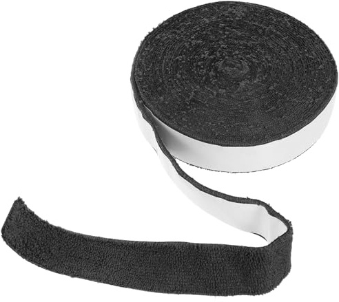TOYANDONA Bande Anti-Transpiration et Antidérapante pour Raquette de Tennis et Badminton, Grip en Fibre 10 Mètres, Ruban Adhésif Noir Absorbant la Sueur, Accessoire Sportif pour Meilleure