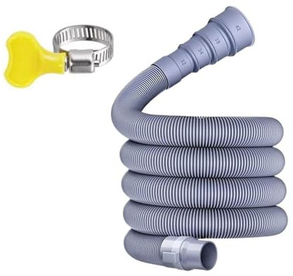Tubo flessibile di scarico for lavatrice, tubo del lavandino, girevole a 360 gradi con morsetti for, lavastoviglie for camper, casa(3 Meters)