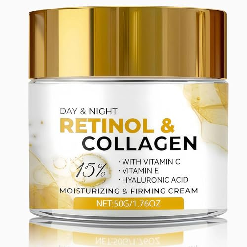 Retinol Cream for Face Anti Aging, Face Cream for Women & Men, Anti-Ageing Night Lotion for Mature Skin, Dry Skin & Face Neck Care,50g