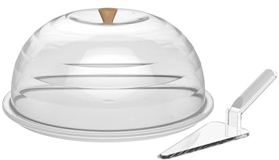 Biesse CASA Dôme Transparent pour gâteau avec Plateau et Pelle à Tarte