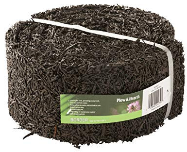 Permanent Mulch Recycled Rubber Border - 10 Feet Long x 4.5 Inches Wide | Weed Deterrent | Easy Install | Scatter-Proof | Landscaping | Paths | Eco-Friendly Design