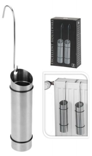Set de 2 Stainless Steel Radiador Aire Humidificador con Gancho
