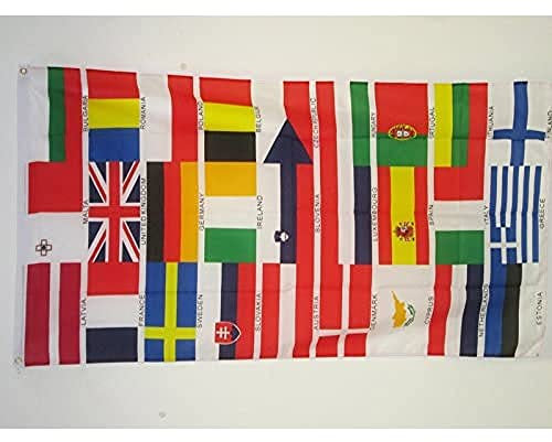 AZ FLAG Bandiera Europa 27 Paesi 150x90cm - Bandiera Stati Europei 90 x 150 cm