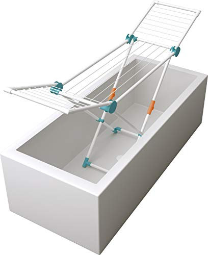 Juwel Wäschetrockner Superdry Mini mint (Standtrockner klappbar, Trockner für Badewanne, Trockenlänge 12 m, Wäscheständer mit Kunststoffleinen) 40103