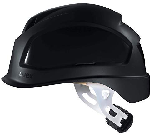 Uvex Pheos E-S-WR Schutzhelm - Unbelüfteter Arbeitshelm für Elektriker - Schwarz Schwarz