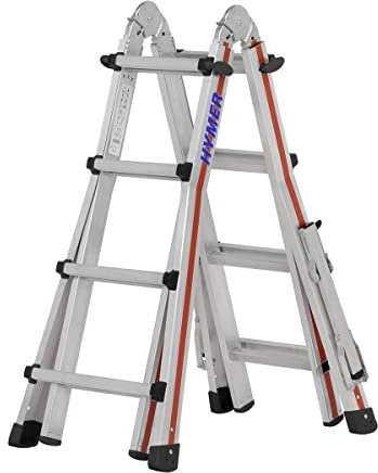 HYMER | Teleskopleiter | SC 40 | mit ausklappbaren Auslegern | 4 x 4 Sprossen