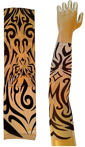 LoveLegis Tattoo-Ärmel falsches Tattoo Tribal realistisch elastisch Unisex Cosplay alternativer Look Modeaccessoire Herren Damen W48 Geschenkidee Weihnachten Geburtstag