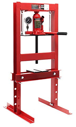 Wiltec Presse hydraulique Presse atelier Presse cadre Force de pressage de 6 Tonnes Manomètre