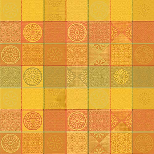 Garnier-Thiebaut 41033 Round Tablecloth Mille Sicilia Limoni Tischdecke, rund, Baumwolle, Mehrfach