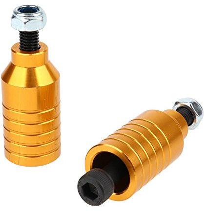 freneci 2 Stück Scooter Stunt Pegs Set mit Achse Hardware Scooter Teile Farbe Optional - Gold
