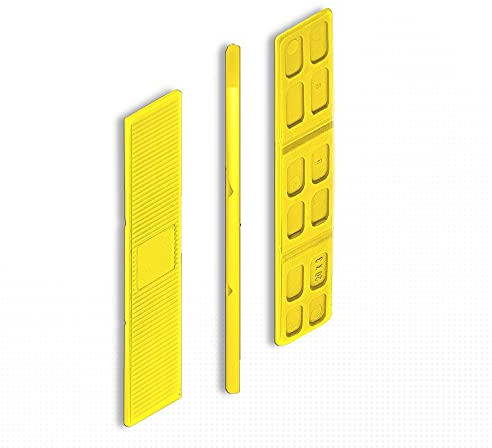 DOJA BARCELONA | Cuñas Acristalamiento 4mm Amarillas | Pack 100 | Espaciadores para Cristales y Vidrio | Calzos de Plástico para Objetos