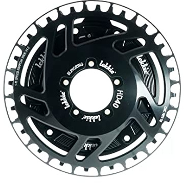 windmeile | Lekkie Bling Ring Set, 40T, Schwarz-Schwarz, für Bafang BBS03 BBSHD, Kettenblatt, Motor Hülle, Spacer, E-Bike, Pedelec