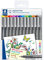 STAEDTLER bunte pigment liner, dokumentenechte Pigmenttinte, lange Metallspitze, Linienbreite 0,5mm, lange Lebensdauer, 12 Liner in 12 unterschiedlichen Farben, 308-S TB12