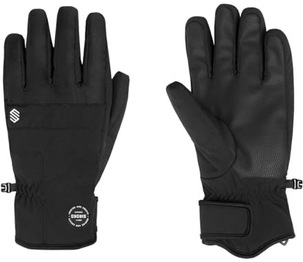 SIROKO Guantes térmicos esquí esquí y Nieve Voss Black Negro S