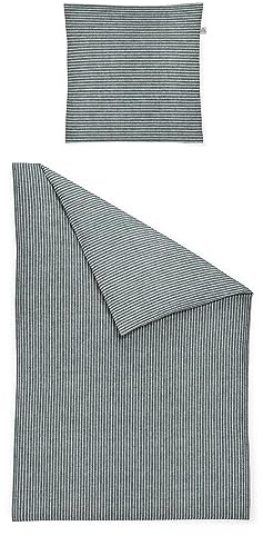 Irisette Premium Flausch-Cotton Bettwäsche Mink 8872 grün, 1 Bettbezug 135 x 200 cm + 1 Kissenbezug 80 x 80 cm
