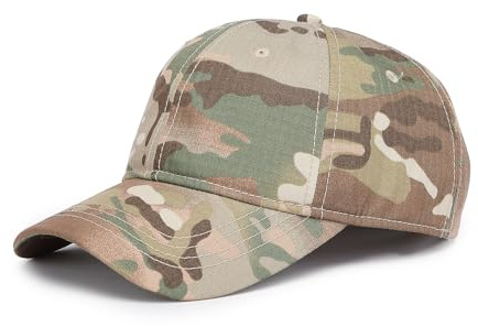 marrhorvk Baseball Cap für Herren Damen, Camouflage Kappe Basecap Baseballkappe Einstellbare Trucker Cap Unisex (Helles Tarnmuster)