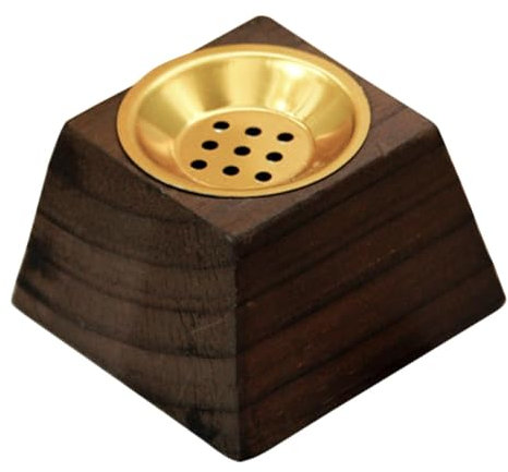 ORFOFE Schwarzer Holz-räucherstäbchenhalter Vintage Tisch-räuchergefäß Für Entspannte Wohnkultur Aromatherapie-Dekoration Rustikale Holzdeko Als Geschenk Für Meditation Und Zuhause