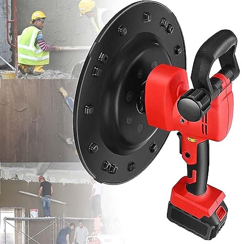 Elektrisk väggutjämningsmaskin, 1 680 W trådlös poleringsmaskin, betongspackel, cementyta vägg gipsmaskin, elektrisk gips murbruk cement kitt murslev 1 batteri