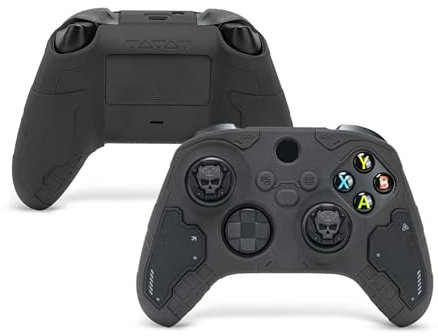 G.S.TAC Taktisches Controller-Skin-Griff-Set, rutschfeste Silikon-Schutzhülle für Xbox Series X/S-Controller mit 2 Daumengriffkappen