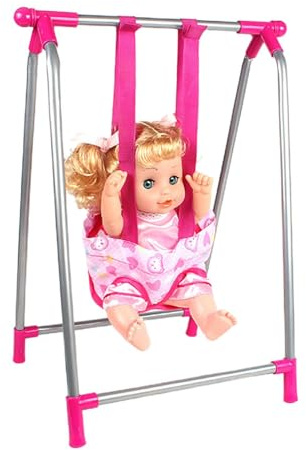 Babys Doll Pushchair, Babys Doll Stroller Set, Kid Toy Accessories For Girls, Role Play Pushchair, Foldable Stroller Toy Simulation T-oddler Dining Chair Rocking Chair Swing Bed
