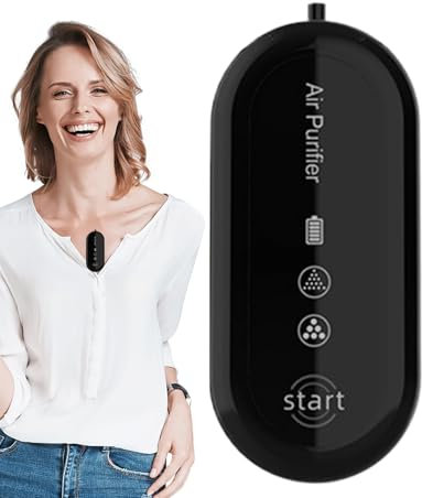 Purificador De Aire Personal: Ionizador De Aire Portátil, Filtro De Aire Portátil | Mini Collar Del Purificador De Aire, El Ionizador Pequeño Elimina El Polvo, El Polen, Las Partículas Para Viajar, La