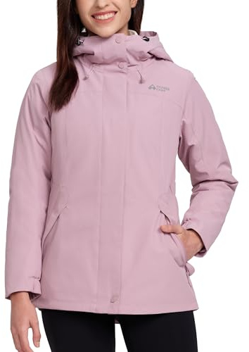 Pioneer Camp Skijacke Damen10000mm Wasserdicht isoliert mit Fleece-Kapuze Warm Winterjacke Winddicht für Winter Outdoor (Fällt zwei Größen zu klein aus)