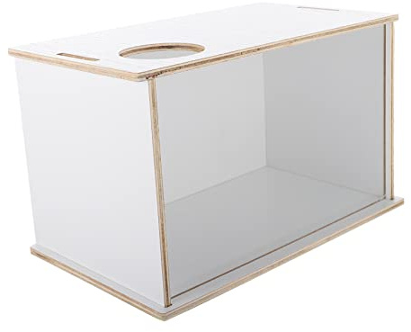 Supvox Hamster Sandbad Multifunktionale Holz Sandbadewanne Mit Acrylbox Transparent Für Kleintiere Chinchillas Mäuse Badezimmer