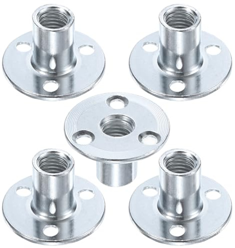 M METERXITY 5-Pack M12x25mm T-Nuts Zinc Plated Carbon Steel Tee Nut Silver