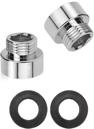 Riduzzione da 3/4 a 1/2, 2 pezzi di riduttore da 3/4 pollici filettatura interna a 1/2 pollici filettatura esterna, raccordo filettato in acciaio inox riduttore, prolunga per rubinetto per connessioni