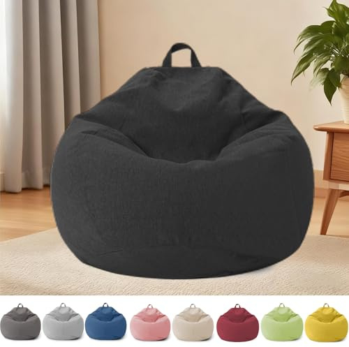 Saco de Asiento para Niños y Adultos - Funda de Saco de Asiento sin Relleno, con Cremallera, 100 x 120 cm, Puf para Dormitorio, Oficina, Salón, Terraza