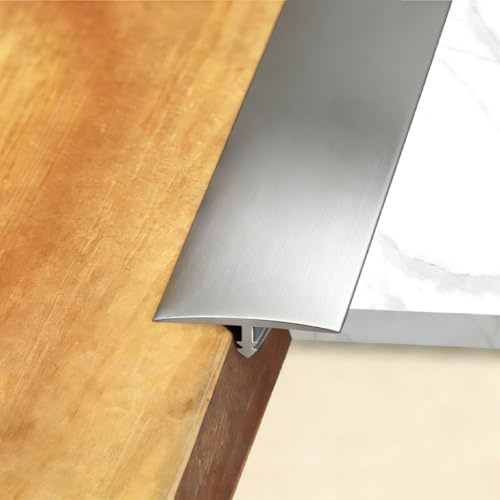 Marsred 3 Stück T-Profil Aluminium, 900 x 40 mm Übergangsprofil Bodenleisten Abdeckleisten für Türschwellen und Verbindungsböden von Laminatdielenfliesen, Silber