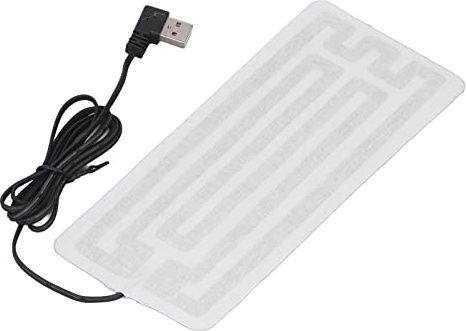 Sorandy Película Calefactora USB, Almohadilla Calefactora USB de 7,5x3,5 Pulgadas, Almohadilla Lavable a Máquina para Cintura y Cuerpo, Ideal para Climas Fríos de Invierno