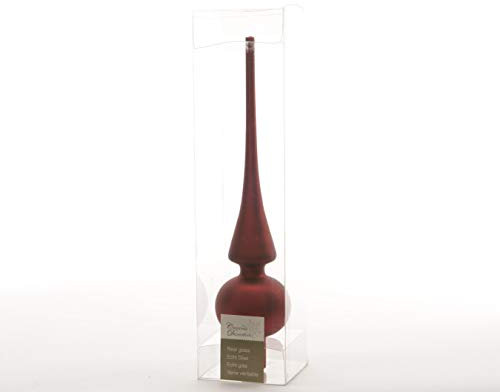 Christbaumschmuck / Christbaumspitze ochsenblutrot matt Höhe 26 cm