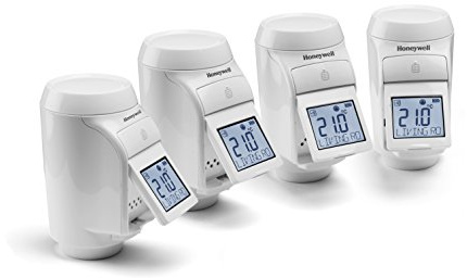 Honeywell Home HR924UK evohome Wireless Radiator TRV Heads Multi-Zone Kit for UK, White