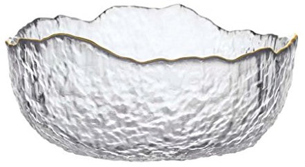 buen tazón Tienda Zhao - 6.5 en Phnom Penh Vaso de Vidrio Transparente Creativo Grande Irregular para la Cocina del Restaurante Ensalada de Frutas y Verduras