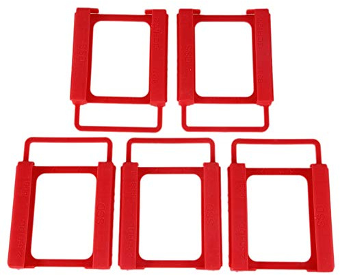 Mxfans Plastic 2.5 to 3.5 SSD HDD Mounting Adapter Bracket Hard Drive Holder Set of 5