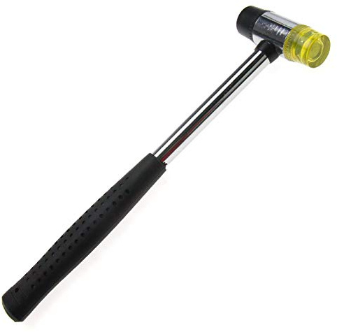 Mini mazo martillo de 25 mm antideslizante agarre doble cara nylon goma mazo para madera joyería cuero y trabajos artesanales