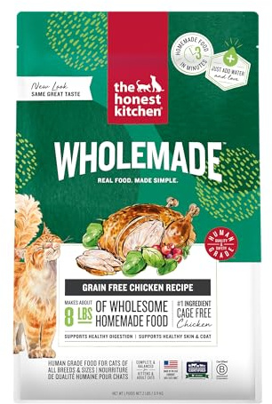 The Honest Kitchen Human Grade Dehydrated Cat Food, Grain Free Chicken Cat Food, 2 lb Box