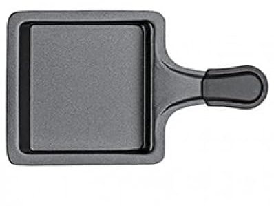 Spring Sartenes para raclette, 1 unidad, 9,5 × 9,5 cm, repuesto para raclette Spring queso Raclette Gourmet, sellado antiadherente, mango de plástico