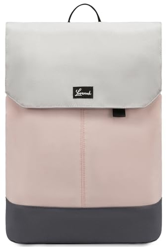 LOVEVOOK Mochila Portatil Mujer, 15.6 Pulgadas Mochila Viaje Trabajo Escolar Grande Impermeable, Mochila Ordenador Instituto Universidad Adolescente Antirrobo, Casual Laptop Backpack Oficina Rosa