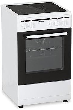 Cocina Meireles E503W Placa Vitrocerámica 3 Zonas Cocción Horno Eléctrico 80x50x55 Blanco