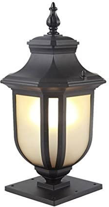 MODEBHD Kontinentale Außen Säule Lampe Wasserdicht Garten Rasen Landschaft Laterne Moderne Einfache Glas Aluminium Villa Outdoor Tischleuchte Stehleuchte Patio Flur