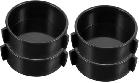 SEWOART 4 Stück Wurmtablett empfindliche Wasserschalen für Reptilien Futterspender für Schnecken wasserschüssel Reptilien wasserschale Reptiliennapf Futternapf für Reptilien Black