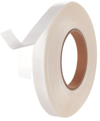 OLYCRAFT 91.4 m Ruban Adhésif Double Face pour Tissu 1.5cm de Large Ruban D'Ourlet Sans Couture Sans Repassage Ruban de Fusion pour Tissu Thermocollant Double pour Jupes Jeans Pantalons