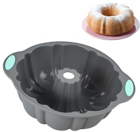 QINGZY Stampo in Silicone per Torte, Stampo Ciambella Silicone Riutilizzabile, Antiaderente Tortiera per Ciambella, Stampo per Torta Scanalato Antiaderente per Torte, Pasti, Gelatina, Pane