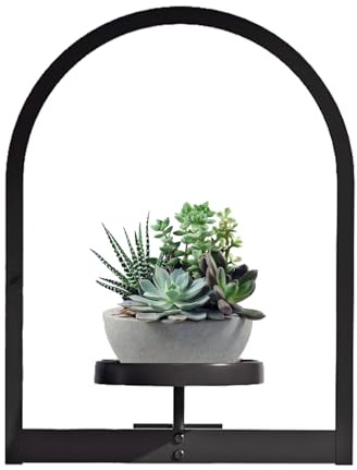 Wuyooprt Pflanzenwandhalterung - Wand-Pflanzenregale Metallhalterung - Dicke, platzsparende Gartendekoration für Wohnzimmer, Garten, Balkon