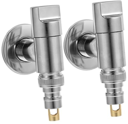 Sosoport 2pcs Automatic Water Stop Valve for Washing Machine Faucet Angle Valve Washer Shut off Compatible Brands